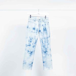 Frame Le High Straight Tie Die Jeans